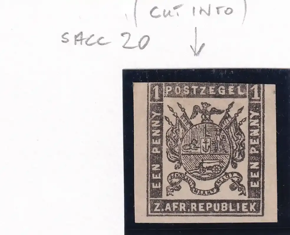 Transvaal 1870 SACC 20. 1d Black. MLH(*)