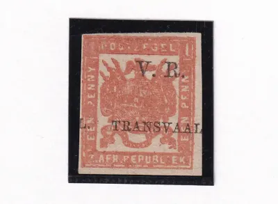 Transvaal 1877 SACC 102, (Variety) Overprint major shift to the left. MLH(*)
