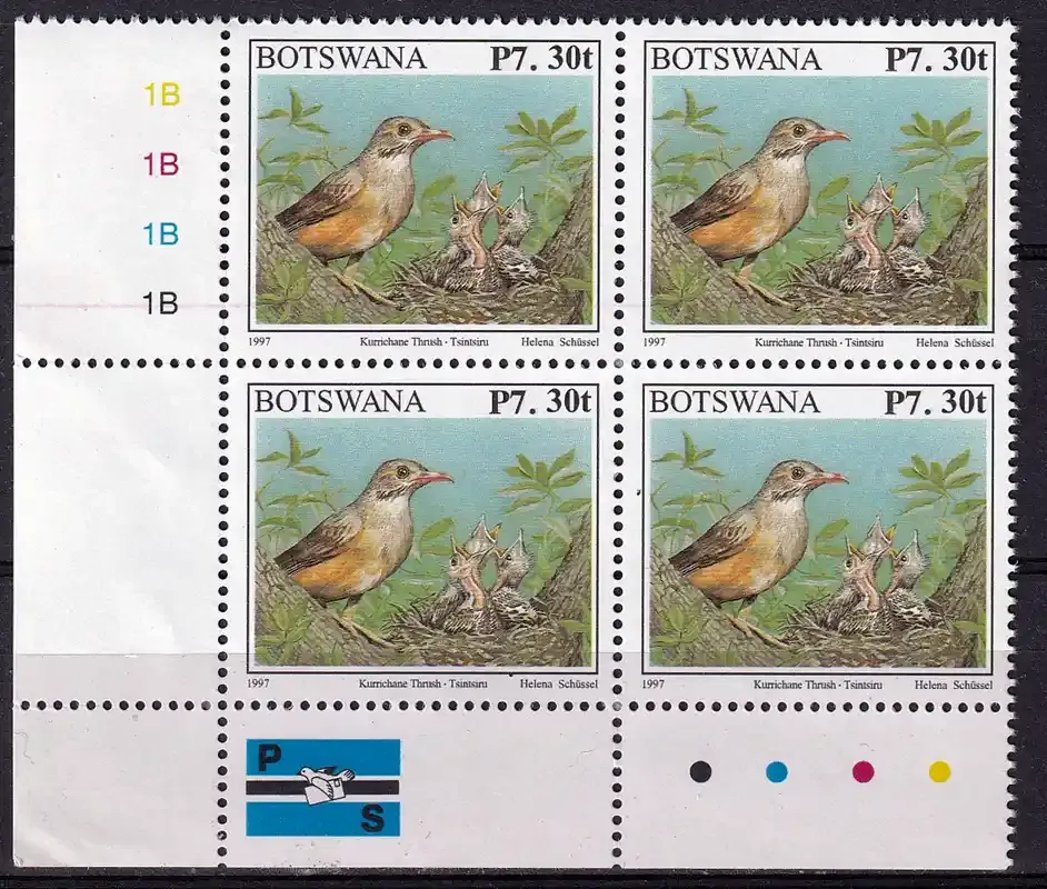 Botswana 2013 Def/Birds - 7.30/30t (surch)- (C/Block). MNH(**)