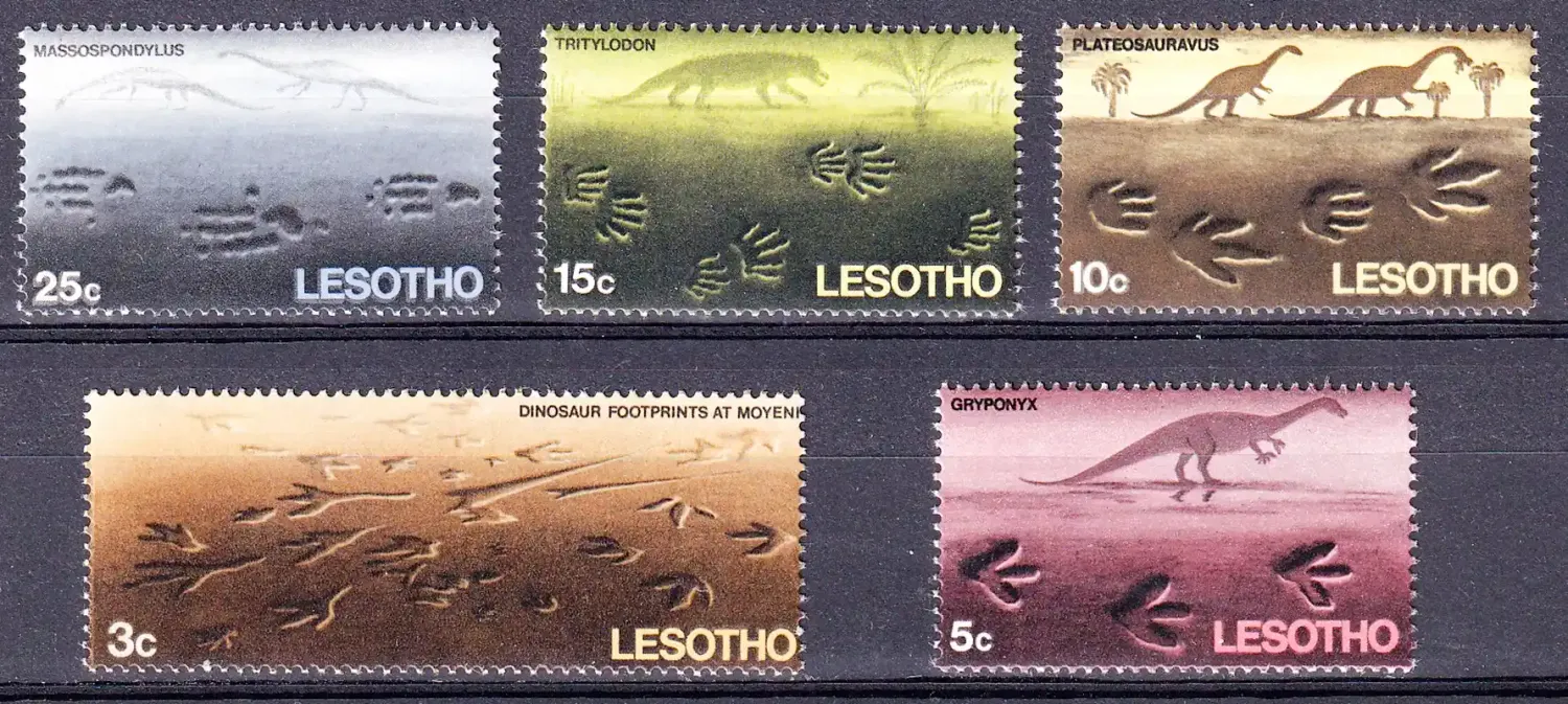 Lesotho 1970 Prehistoric Footprints #1-MNH(**)