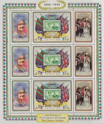 Lesotho 1980 Queen Mother 80th Birthday (ss/9v)-MNH(**)