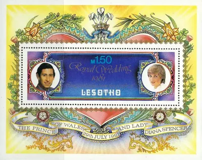 Lesotho 1981 Charles &amp; Diana Wedding (ss)-MNH(**)