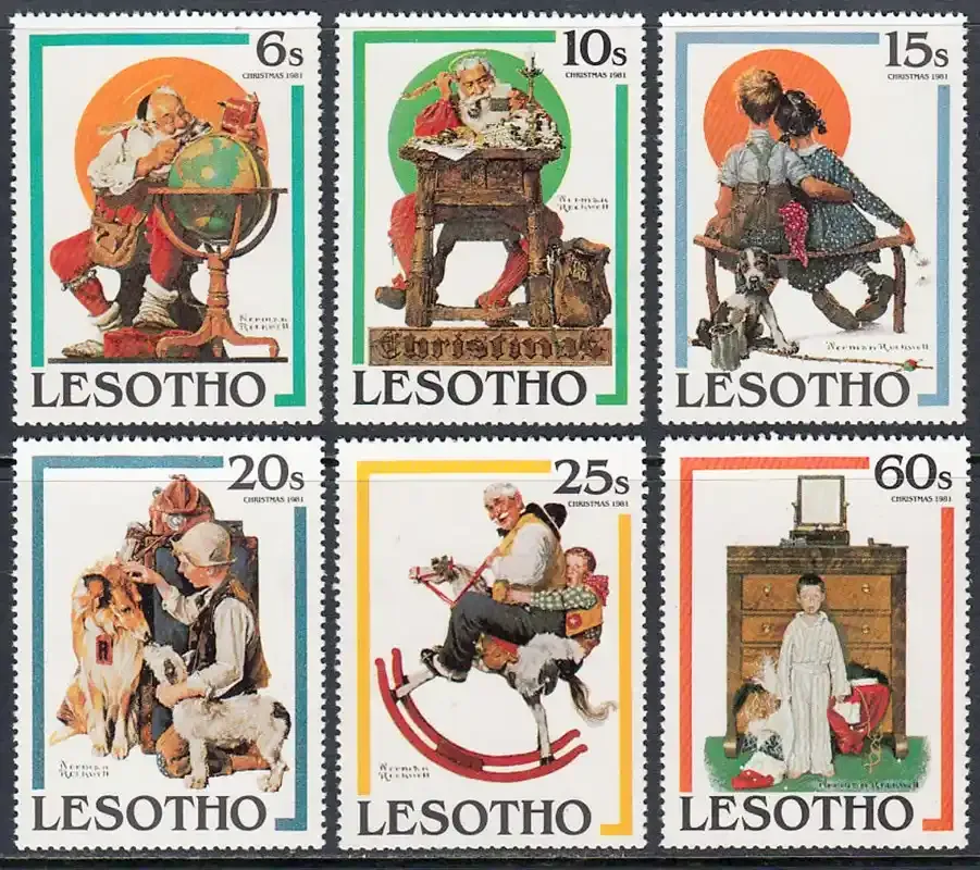 Lesotho 1981 Christmas/N.Rockwell-MNH(**) Lesotho 1981 Christmas/N.Rockwell-MNH(**)