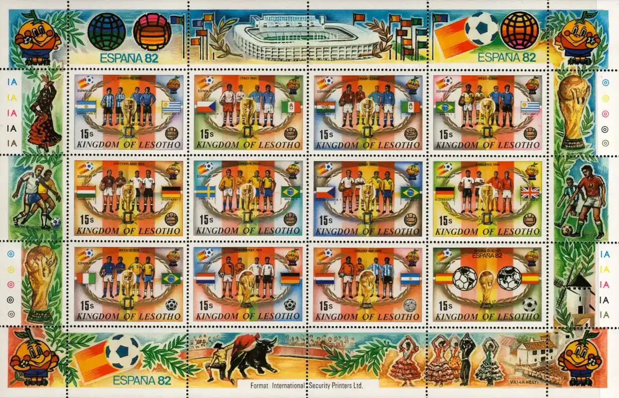 Lesotho 1982 World Cup Soccer (ss/12v)-MNH(**)