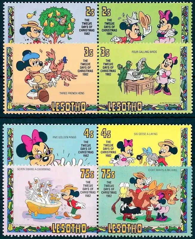 Lesotho 1982 Christmas/Disney (8v)-MNH(**)