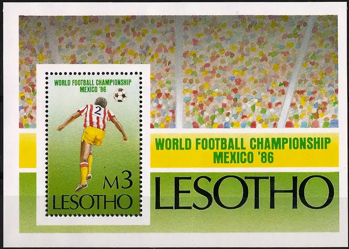 Lesotho 1986 World Cup Soccer (ss)-MNH(**) Lesotho 1986 World Cup Soccer (ss)-MNH(**)