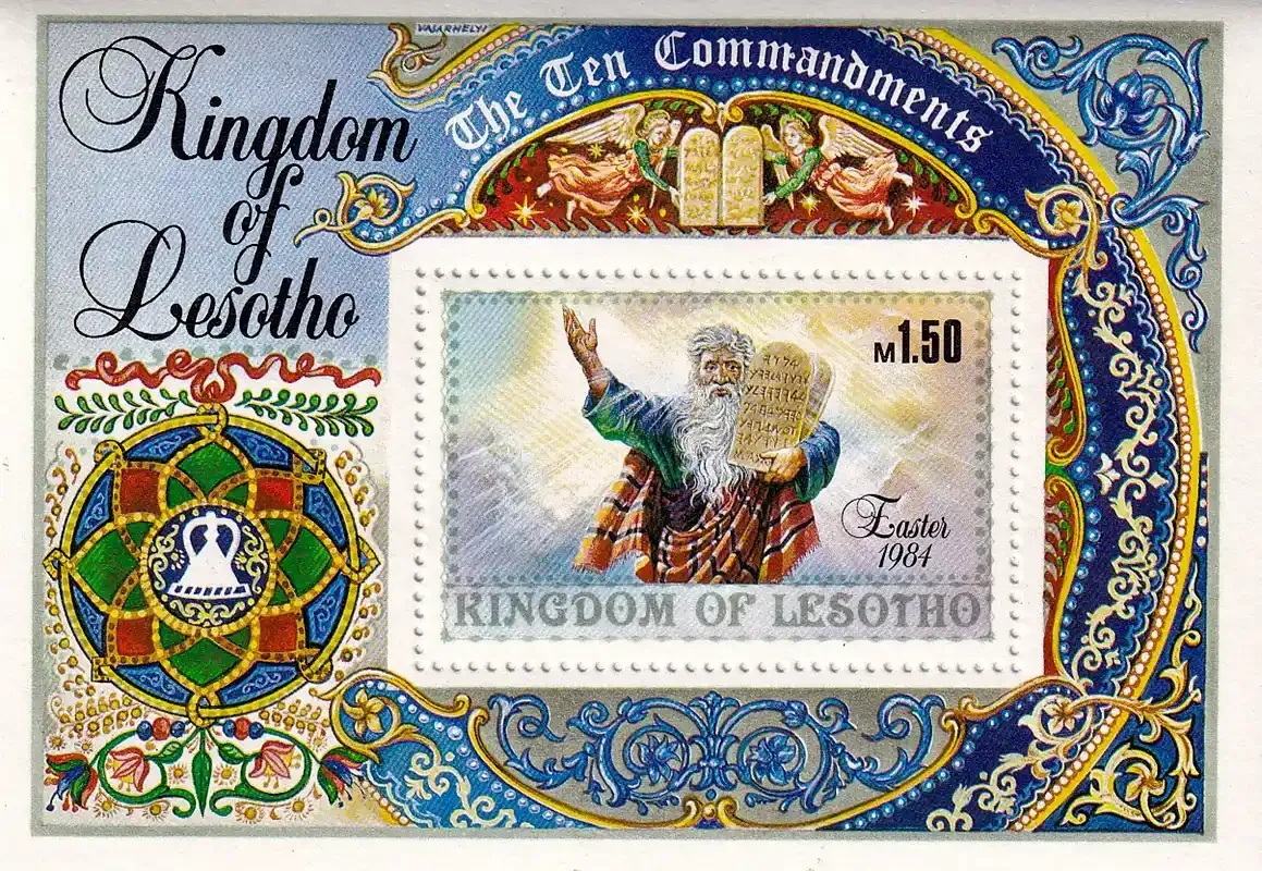 Lesotho 1984 Easter/Ten Commandments (ss)-MNH(**)