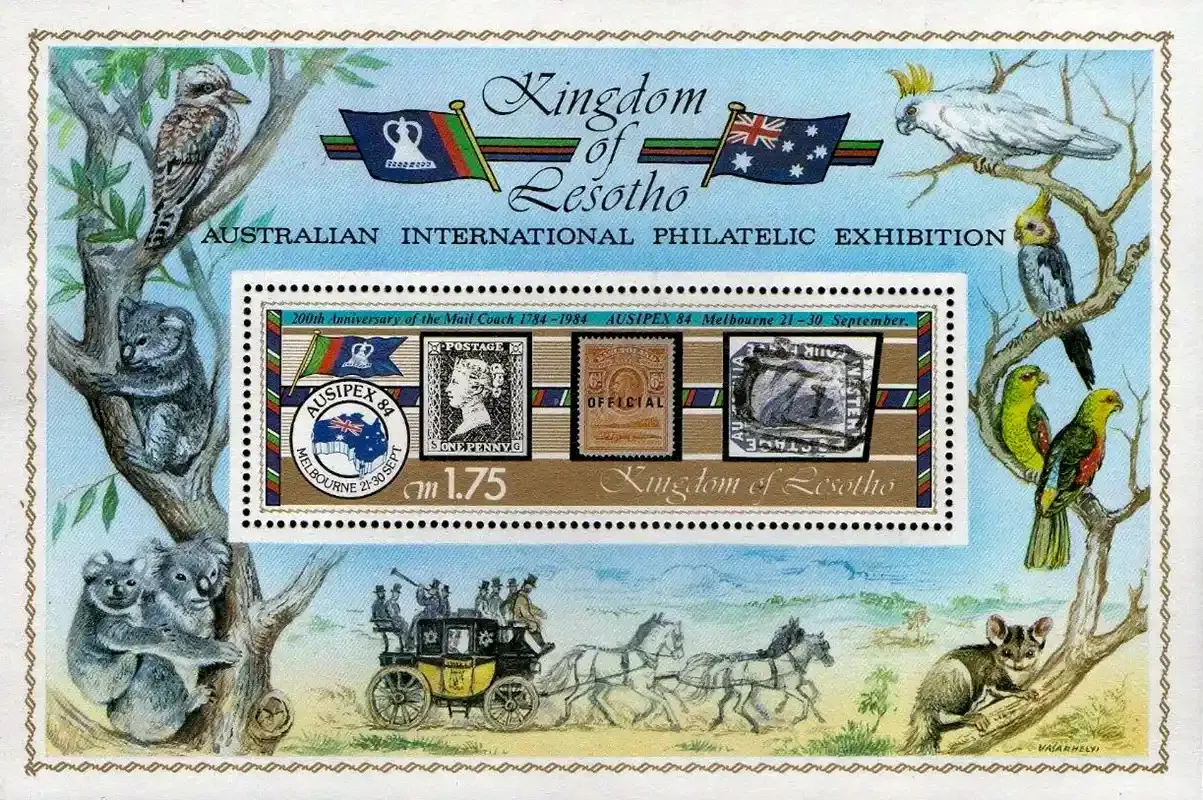 Lesotho 1984 AUSIPEX '84/Mail Delivery (ss)-MNH(**)