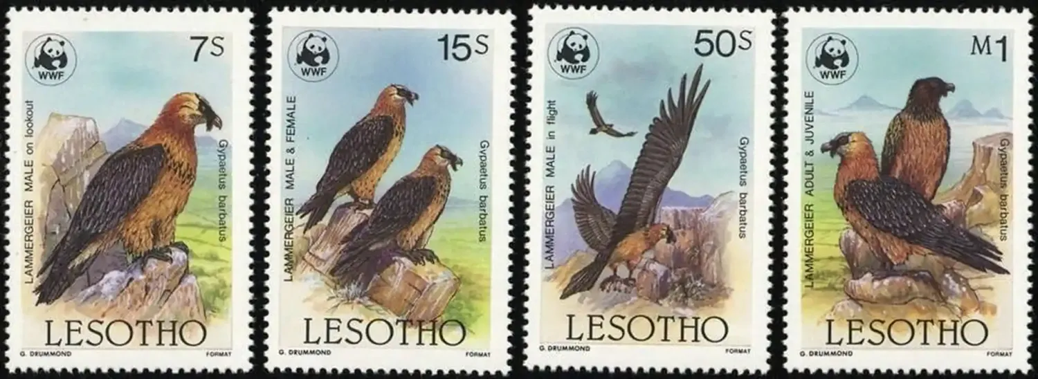 Lesotho 1986 WWF/Lammergeier Vulture (4v)-MNH(**)