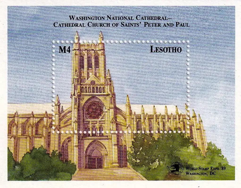 Lesotho 1989 Stamp Expo '89/Cathedral (ss)-MNH(**) Lesotho 1989 Stamp Expo '89/Cathedral (ss)-MNH(**)