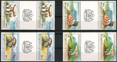 Lesotho 1983 Mushrooms (Gutter Pairs)-MNH(**)