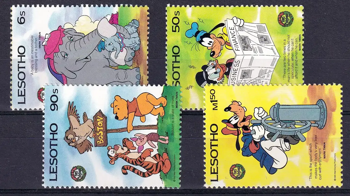 Lesotho 1985 J.&amp;W.Grimm/M.Twain/Disney-MNH(**)