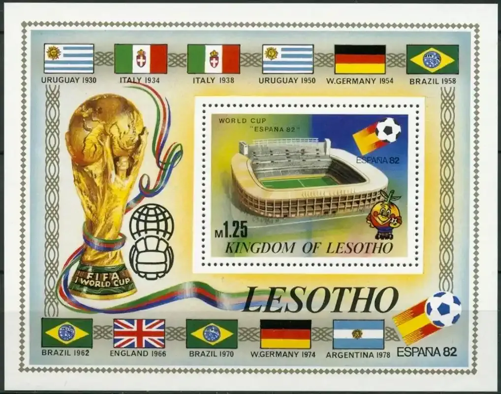 Lesotho 1982 World Cup Soccer (ss)-MNH(**)