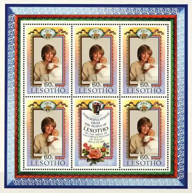 Lesotho 1982 Prince William Birth (ms/6v)-MNH(**)
