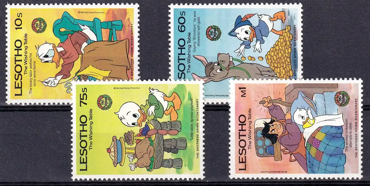 Lesotho 1985 J.&amp;W.Grimm/M.Twain/Disney-MNH(**)