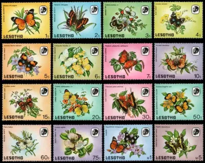 Lesotho 1984 Defs/Butterflies - 1s-5m (16v)-MNH(**)