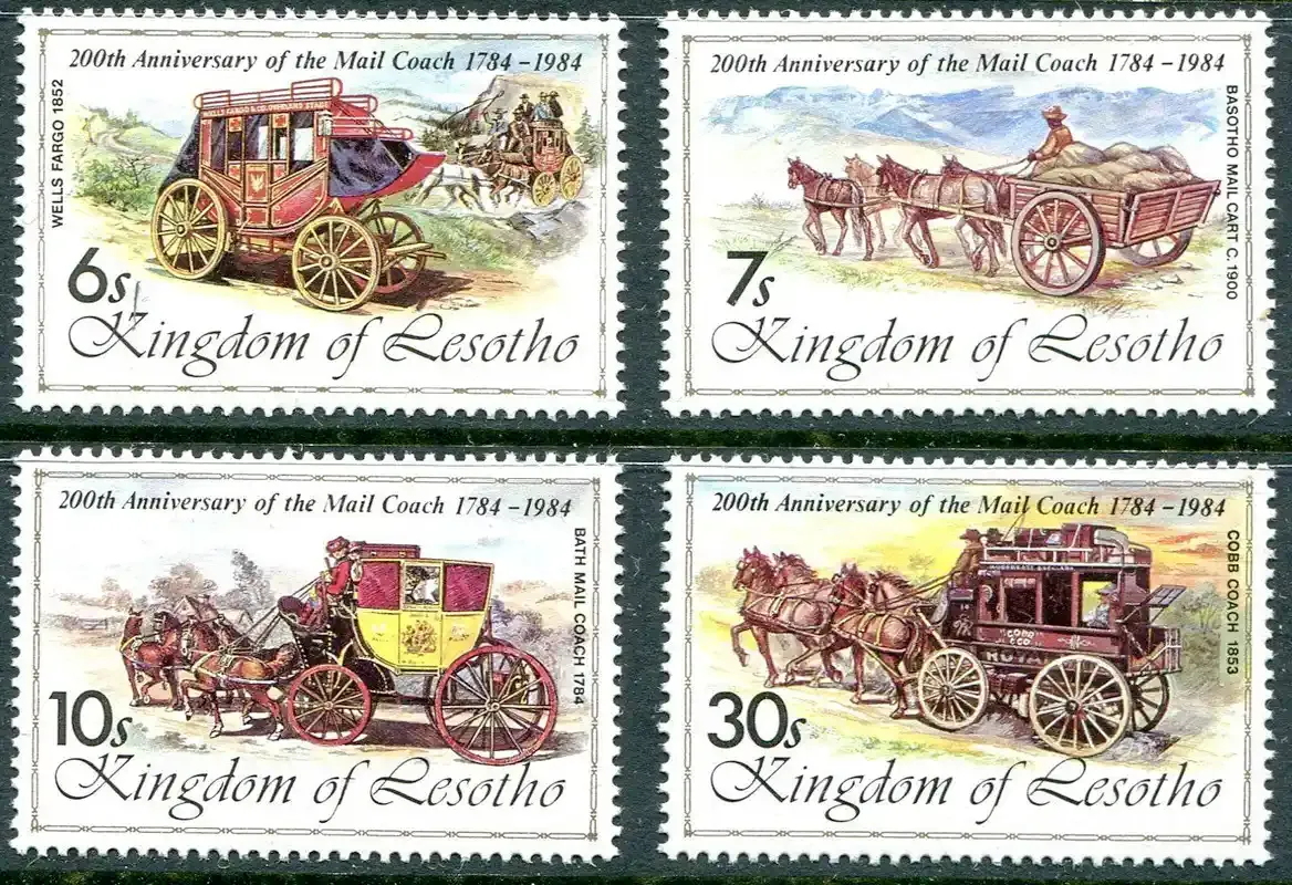 Lesotho 1984 AUSIPEX '84/Mail Delivery (4v)-MNH(**)
