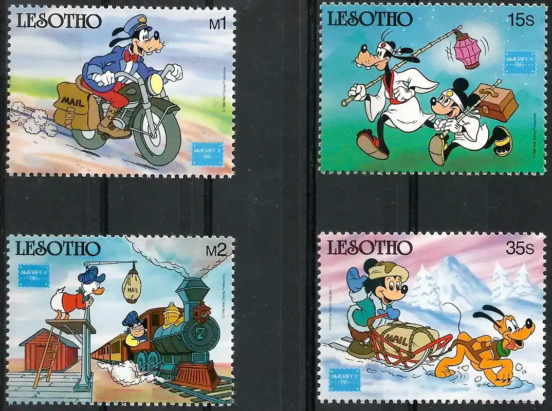 Lesotho 1986 AMERIPEX '86/Disney-MNH(**)