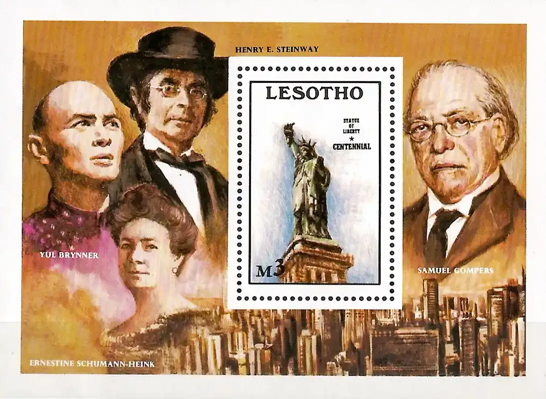 Lesotho 1986 Statue of Liberty (ss)-MNH(**) Lesotho 1986 Statue of Liberty (ss)-MNH(**)