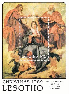 Lesotho 1989 Christmas/Velázquez, Paintings (ss)-MNH(**) Lesotho 1989 Christmas/Velázquez, Paintings (ss)-MNH(**)