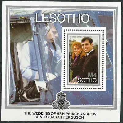 Lesotho 1986 Sarah &amp; Andrew Wedding (ss)-MNH(**)