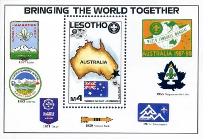 Lesotho 1987 Scout Jamboree : Australia (ss)-MNH(**) Lesotho 1987 Scout Jamboree : Australia (ss)-MNH(**)