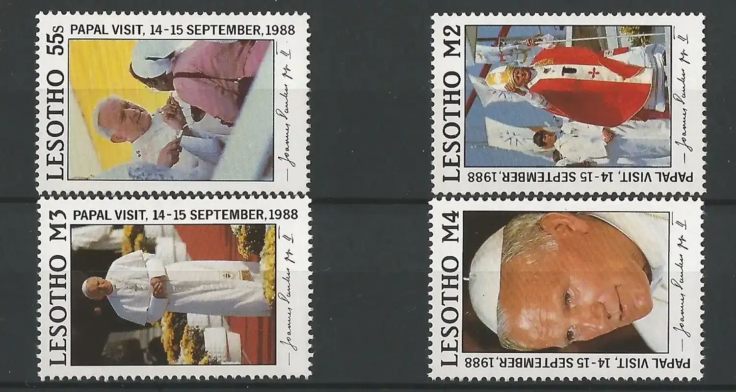 Lesotho 1988 Pope Paul II Visit-MNH(**) Lesotho 1988 Pope Paul II Visit-MNH(**)