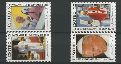 Lesotho 1988 Pope Paul II Visit-MNH(**) Lesotho 1988 Pope Paul II Visit-MNH(**)