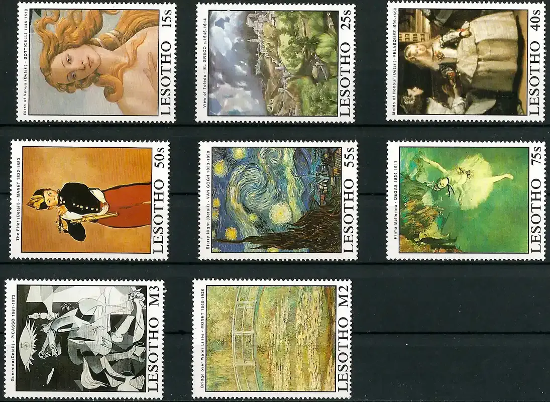 Lesotho 1988 Famous Paintings-MNH(**) Lesotho 1988 Famous Paintings-MNH(**)