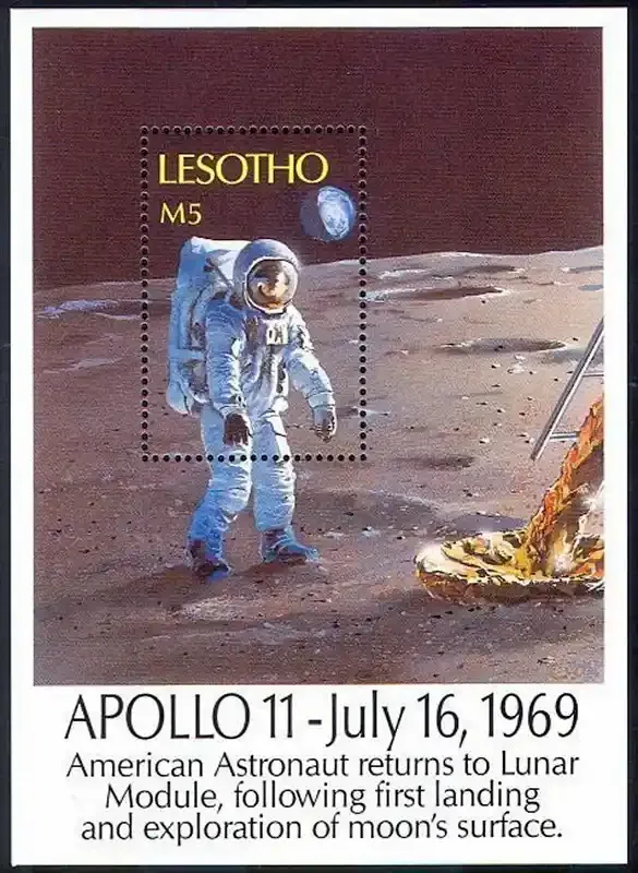Lesotho 1989 Manned Moon Landing (ss)-MNH(**) Lesotho 1989 Manned Moon Landing (ss)-MNH(**)