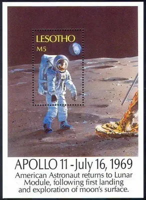 Lesotho 1989 Manned Moon Landing (ss)-MNH(**) Lesotho 1989 Manned Moon Landing (ss)-MNH(**)