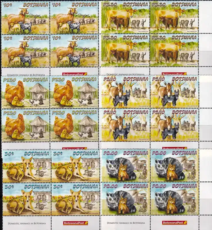 Botswana 2014 Domestic Animals. C/Blocks. MNH