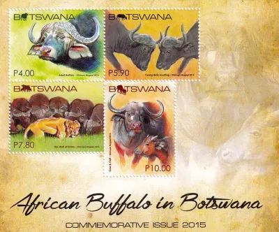 Botswana 2015 African Buffalo in Botswana. MNH Botswana 2015 African Buffalo in Botswana. MNH