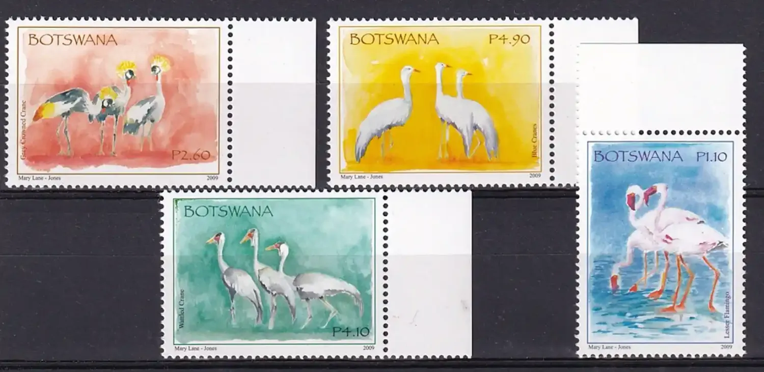Botswana 2009 Cranes and Flamingos. Birds. MNH