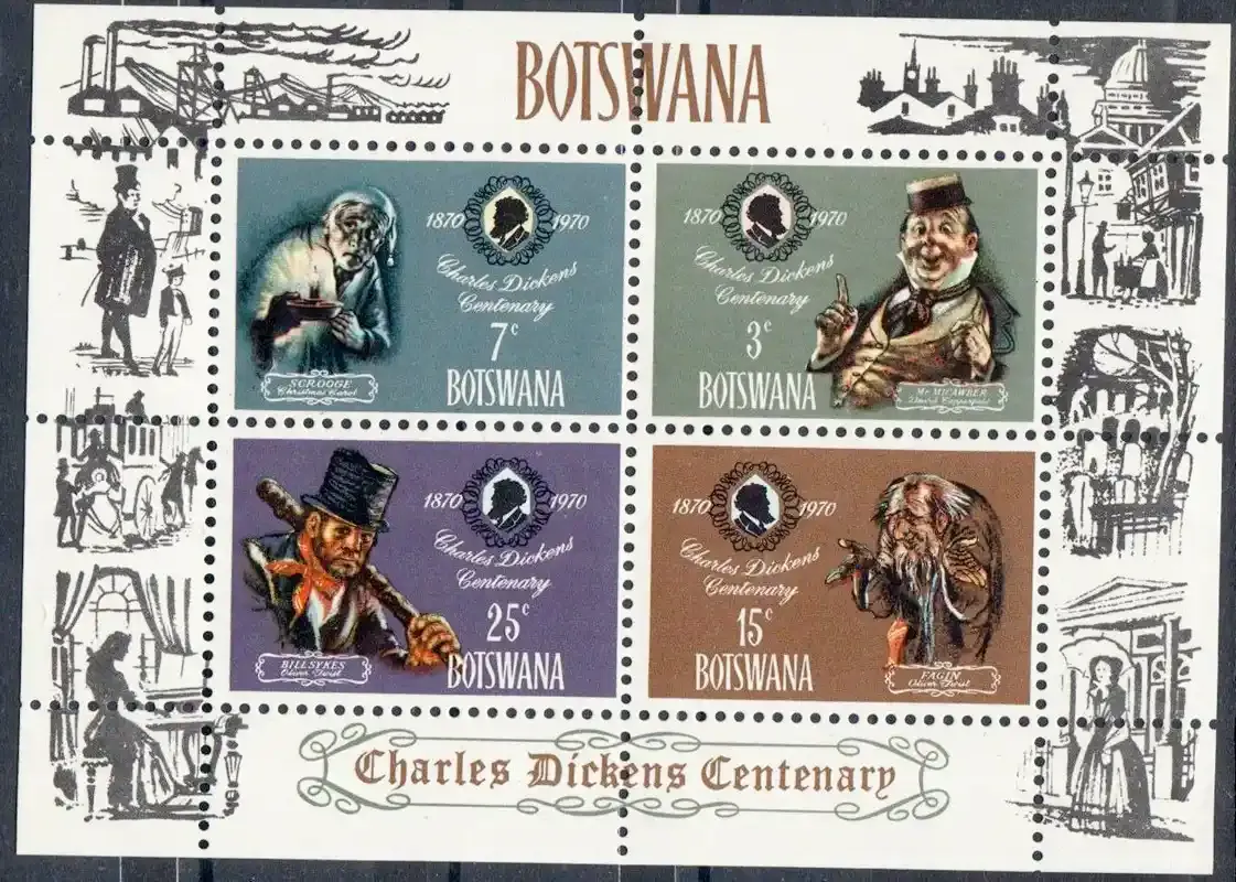 Botswana 1970 C.Dickens (ss/4v)-MNH(**)