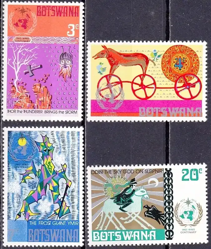 Botswana 1973 IMO/WMO/Norse Mythology-MNH(**) Botswana 1973 IMO/WMO/Norse Mythology-MNH(**)