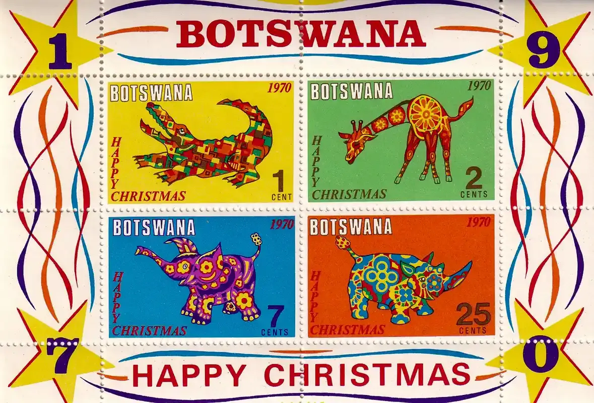 Botswana 1970 Christmas/Toy Animals (ss/4v)-MNH(**)