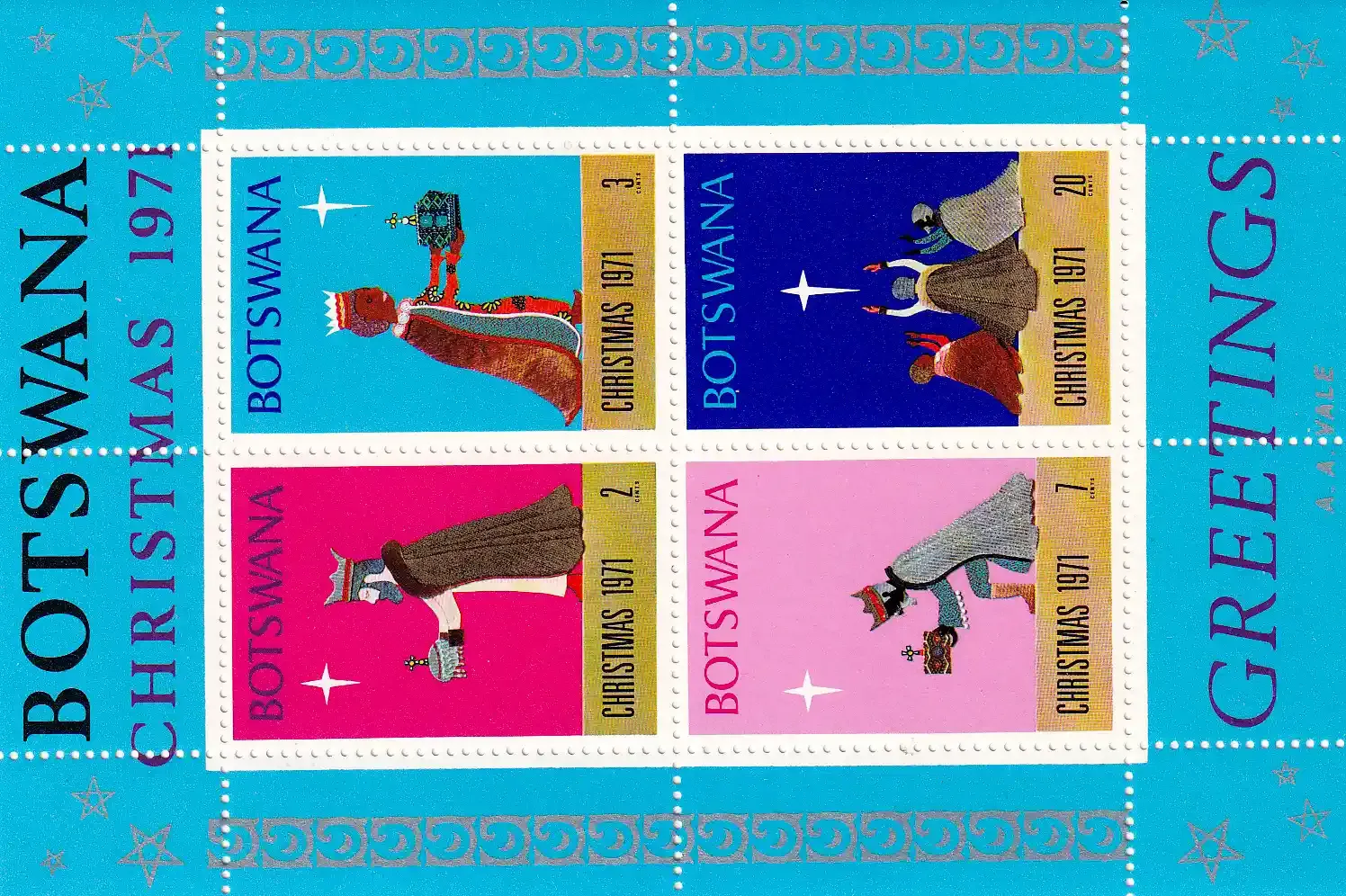 Botswana 1971 Christmas (ss/4v)-MNH(**)