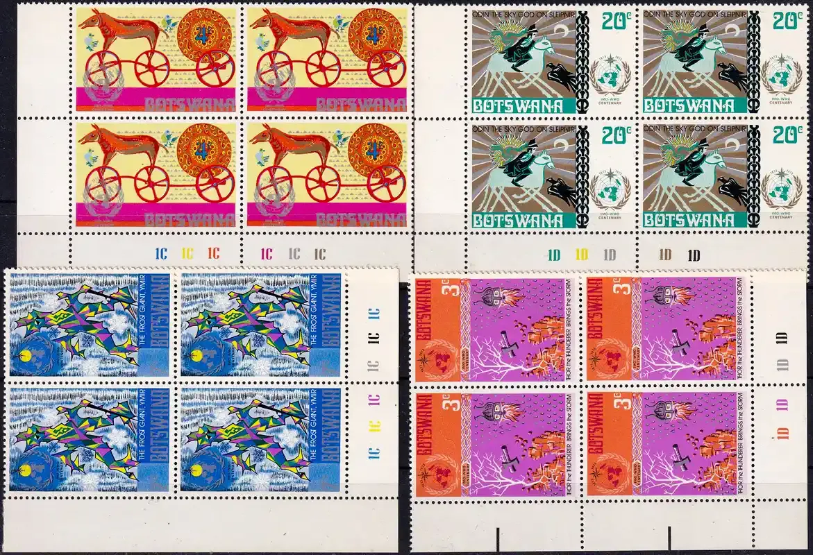 Botswana 1973 IMO/WMO/Norse Mythology (C/Blocks)-MNH(**)