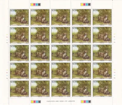 Botswana 1992 1t Cheetah Sheet-MNH(**)