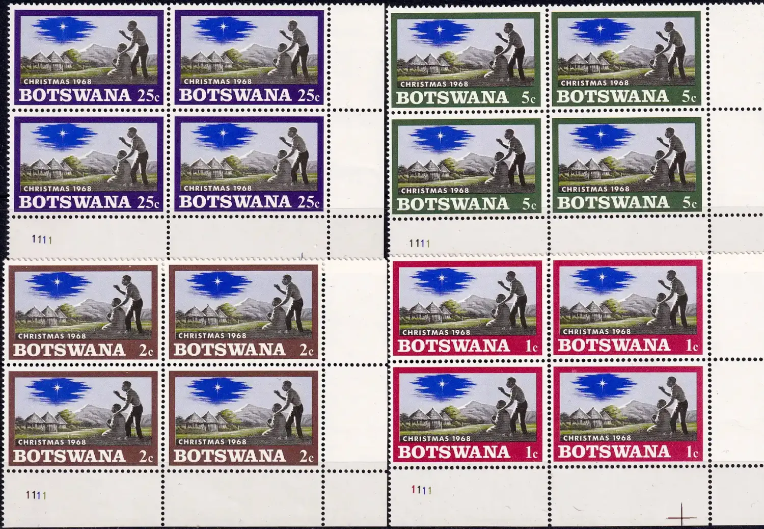 Botswana 1968 Christmas (C/Blocks)-MNH(**)