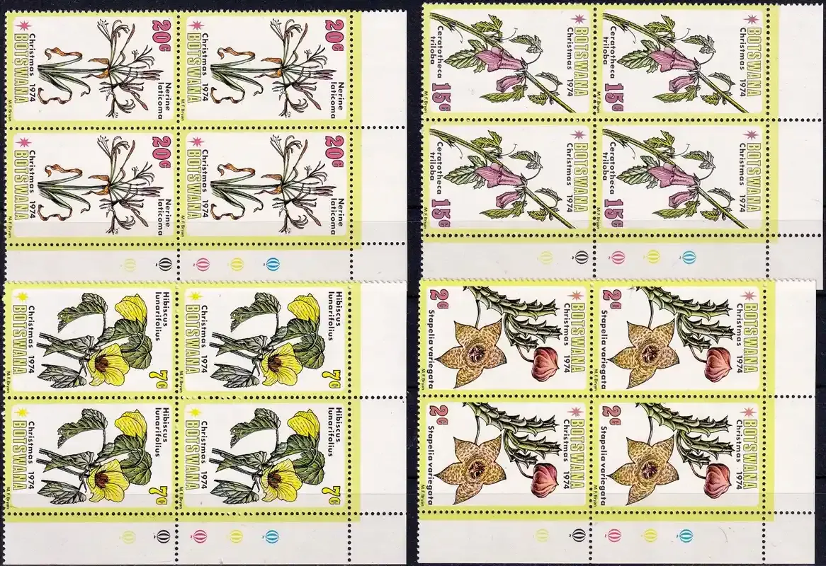 Botswana 1974 Christmas/Flowers (C/Blocks)-MNH(**)