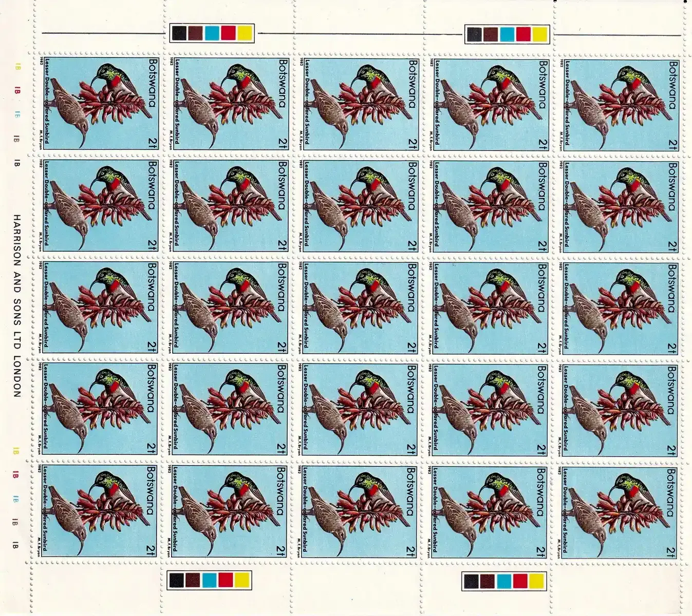 Botswana 1982 Birds, 2t Sunbird (Sheet)-MNH