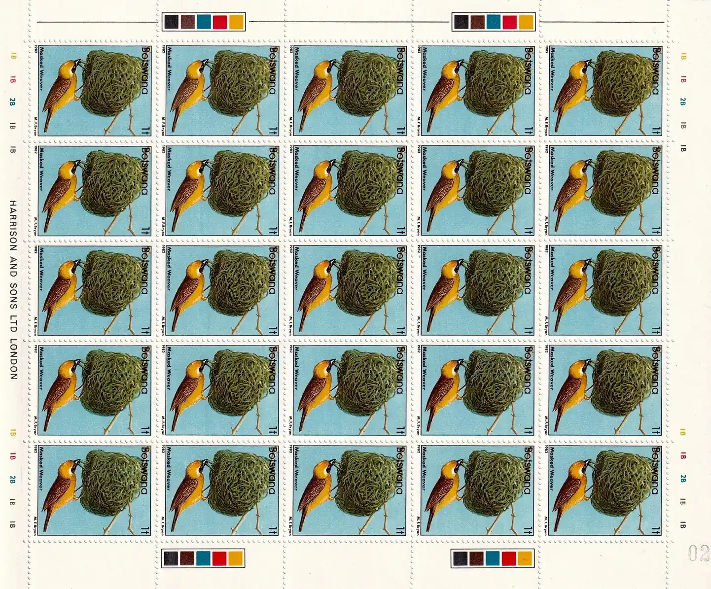 Botswana 1982 Birds, 1t Weaver (Sheet)-MNH(**)