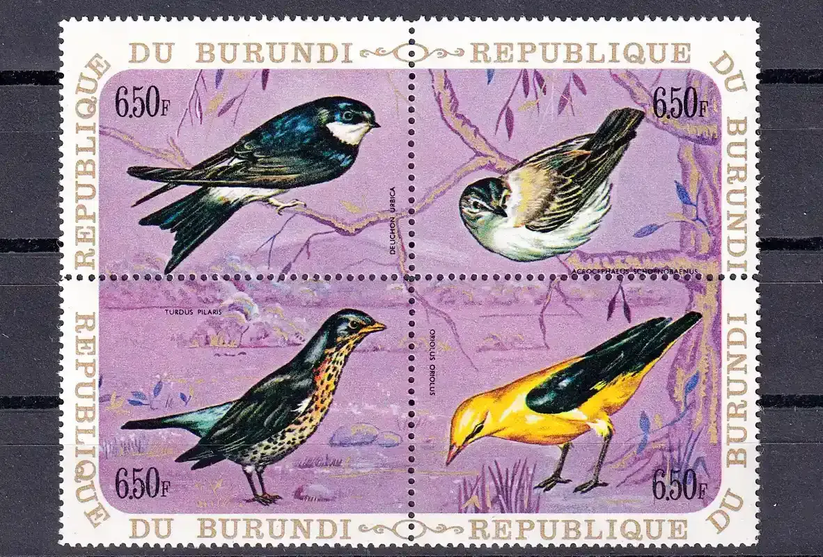 Burundi 1970 - Birds. MNH