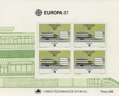 Portugal Madeira 1987 EUROPA Stamps - Modern Architecture (SS/3v). MNH** Portugal Madeira 1987 EUROPA Stamps - Modern Architecture (SS/3v). MNH**