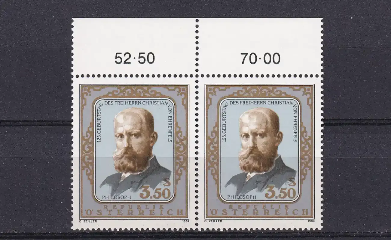Austria 1984 The 125th Anniv of Christian Freiherr von Ehrenfels. MNH (**)