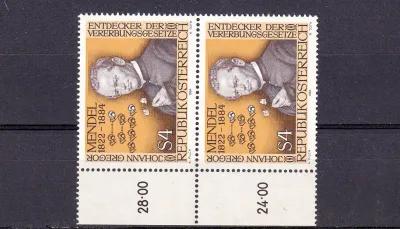 Austria 1984 The 100th Anniv of the Death of Johann Gregor Mendel. MNH (**) Austria 1984 The 100th Anniv of the Death of Johann Gregor Mendel. MNH (**)