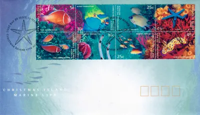 Australia (Christmas Island) 1998 Marine life. FDC x 3
