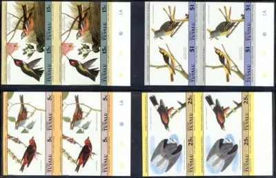 Tuvalu (Niutao) 1985 Birds. IMPERF Marginal Pairs - MNH(**)